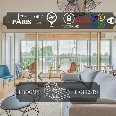 Appart'Hotel Luminous Vue Seine- Paris 15Min Juvisy-sur-Orge Buitenkant foto