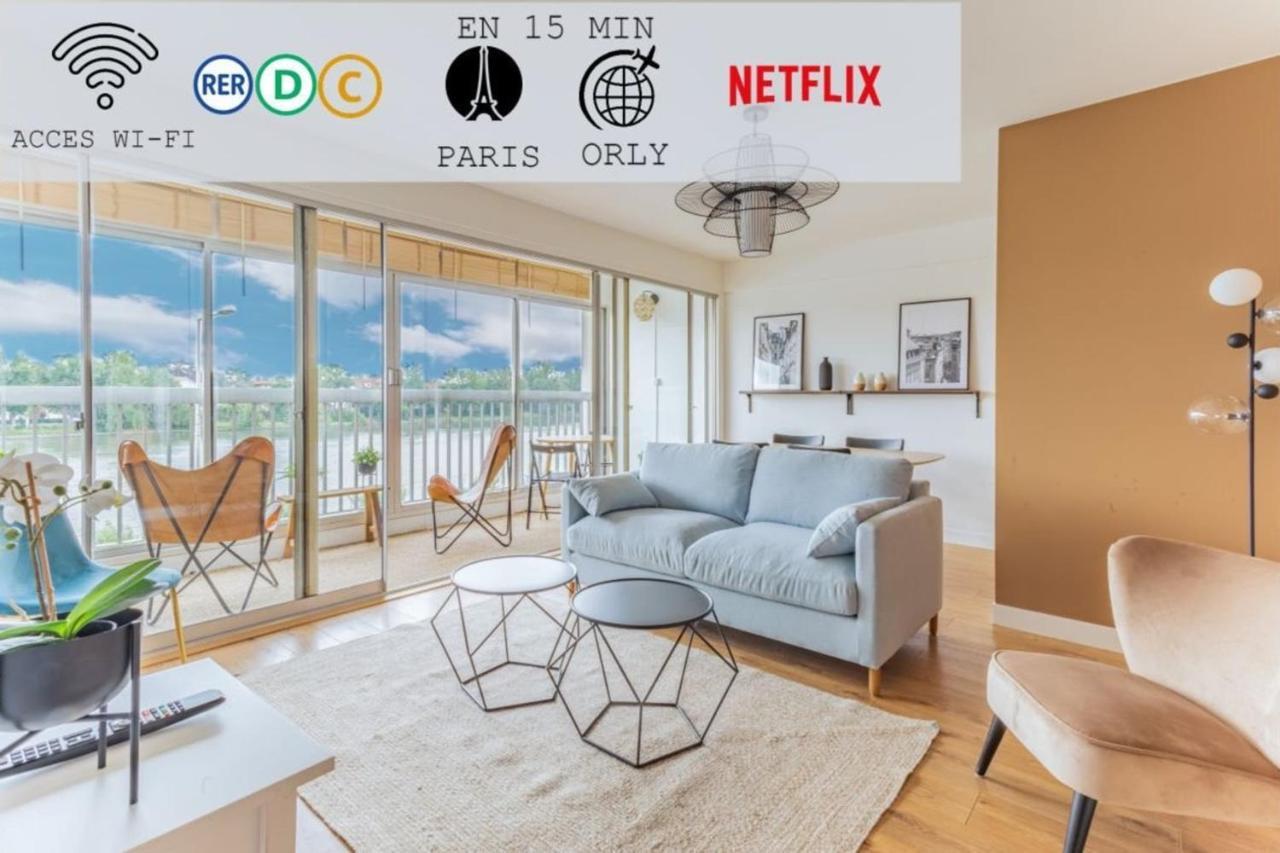 Appart'Hotel Luminous Vue Seine- Paris 15Min Juvisy-sur-Orge Buitenkant foto