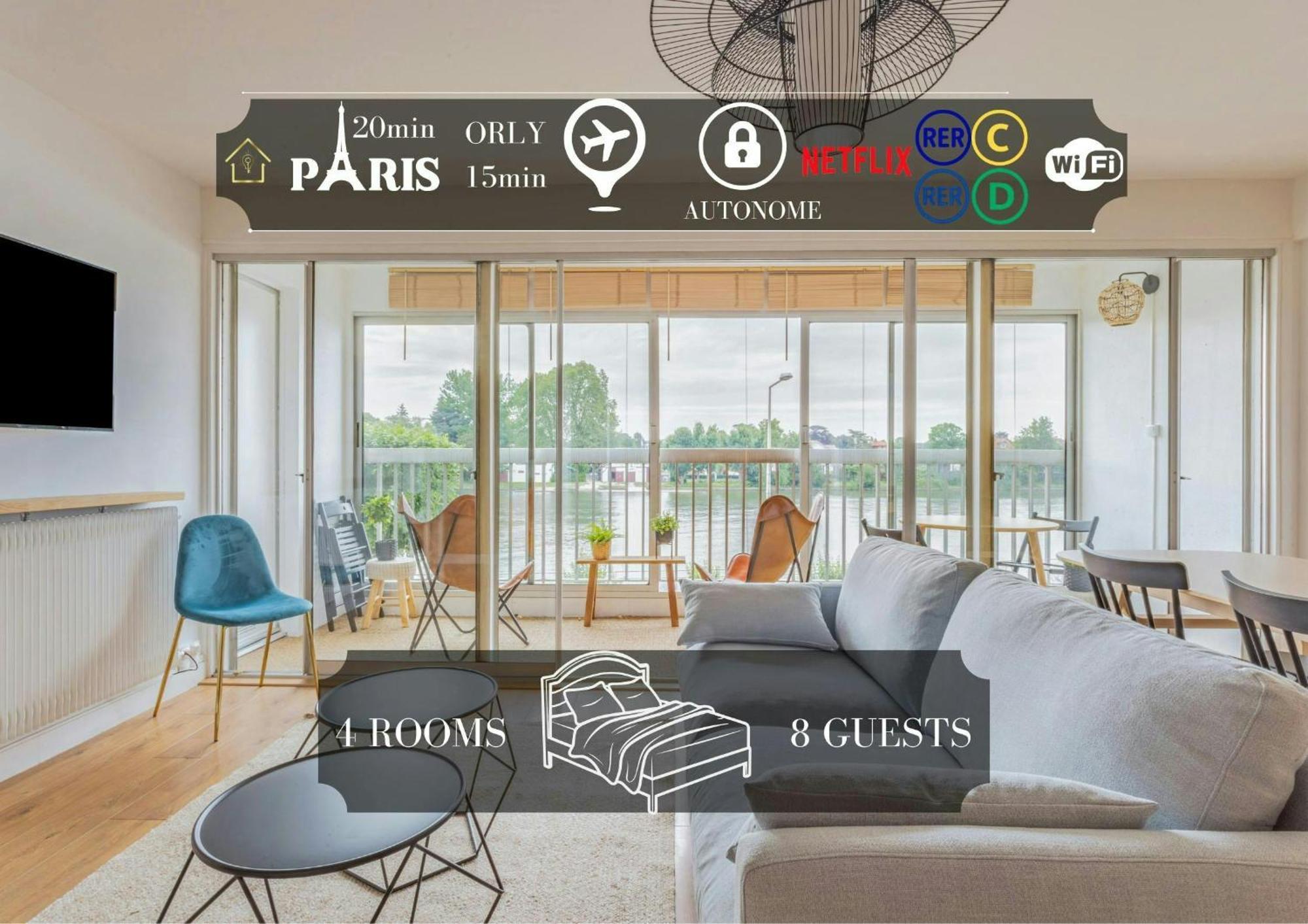 Appart'Hotel Luminous Vue Seine- Paris 15Min Juvisy-sur-Orge Buitenkant foto